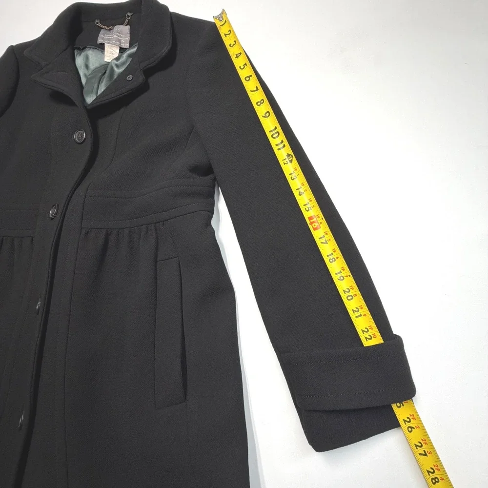 J.Crew Double Cloth Wool Coat Black Princess Peacoat Women 16 Thinsulate - Picture 4 of 10